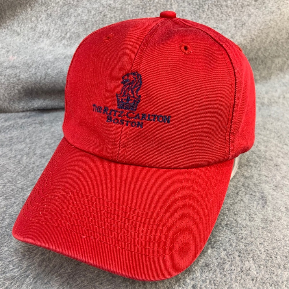 Ritz-Carlton Boston Logo Unisex Red Ritz-Carlton Baseball Cap Adjustable OSFA